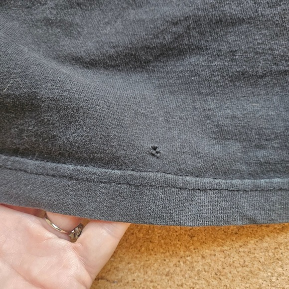 Carhartt Mens L Pocket T Shirt Black Original Fit Workwear Worn Distressed Holes - Picture 7 of 12